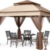 71r558oluUL._AC_SX679_-1.jpg MASTERCANOPY Patio Gazebo Outdoor Pop Up Gazebo with Mesh Walls (11×11,Champagne)