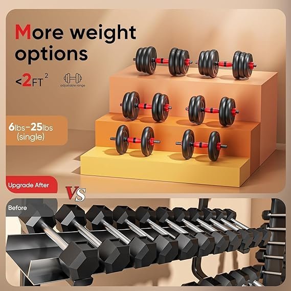 71rvBZ1PL3L._AC_SX569_.jpg Adjustable Dumbbell Set, 20–90 lbs