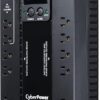 CyberPower EC850LCD Ecologic UPS Battery Backup and Surge Protector, 850VA/510W, 12 Outlets, ECO Mode, Compact, UL Certified
