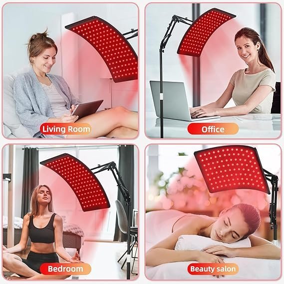 71z5liSePiL._AC_SX569_.jpg Red Light Therapy for Face and Body, Red Infrared Light Therapy Lamp with Stand Led 660nm Red Light-Therapy& 850nm Infrared Light Device for Body