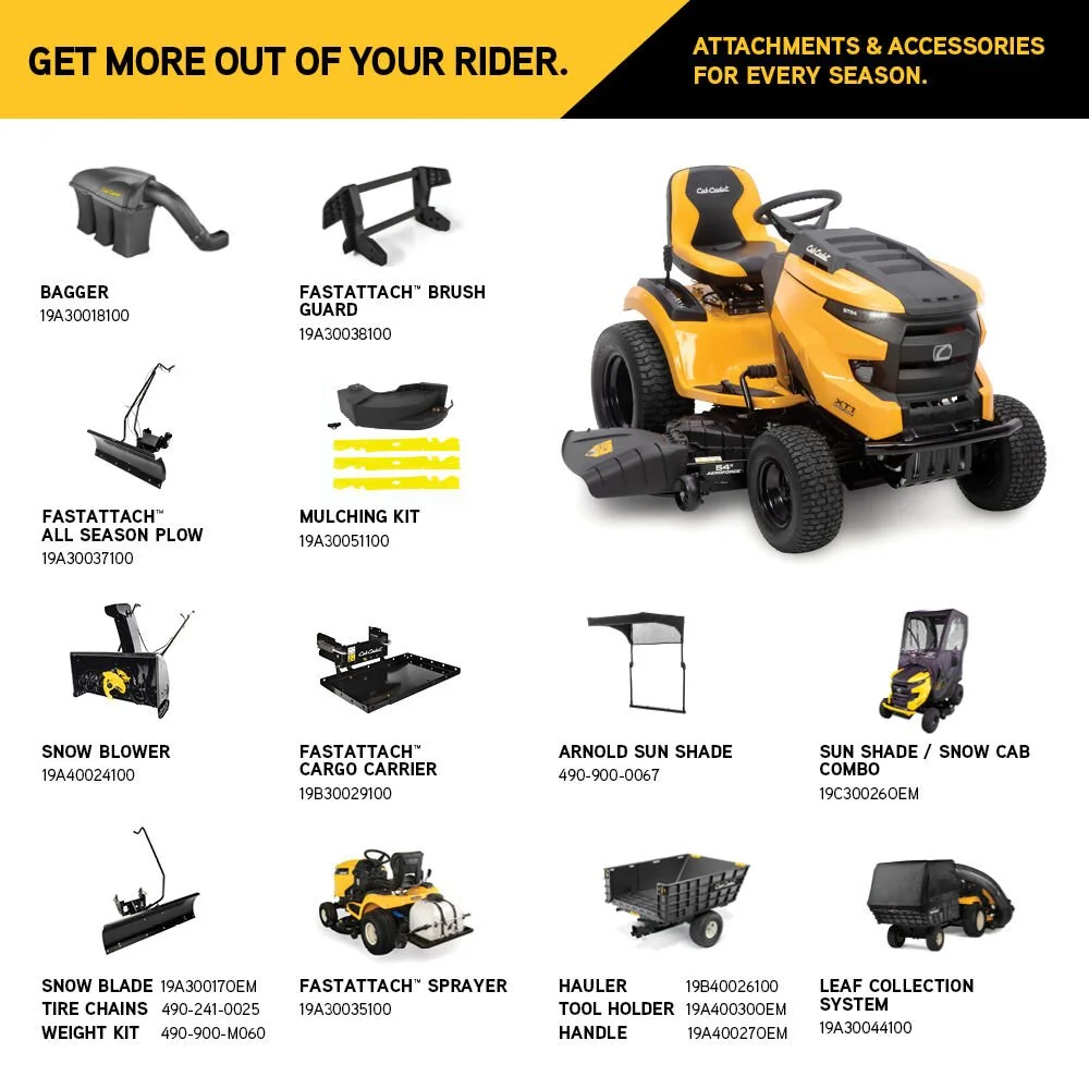 Cub Cadet XT1 GT54 Riding Lawn Mowers.