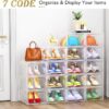 12-Pack Clear Stackable Shoe Storage Boxes, White