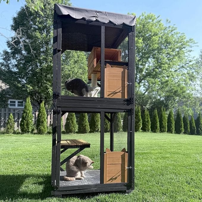 Aivituvin Outdoor Catio Cat Enclosure on Wheels
