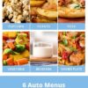 COMFEE’ Retro Microwave Oven, Small Microwave with 6 Auto Menus, 0.9 cu.ft Countertop Compact Microwave with Multi-stage Cooking, Mute Function, LED digital, Apricot/900W, CMO-MMP02AA(AT)