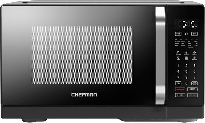 81Che8RaQ7L._AC_SX679_.jpg Chefman MicroCrisp Countertop Microwave Oven and Convection Oven, with Integrated Crisper, Guided Touchscreen Interface, 10 Power Levels, Mute Function, and Eco Mode, 1800W and 0.8 Cu. Ft. – Black