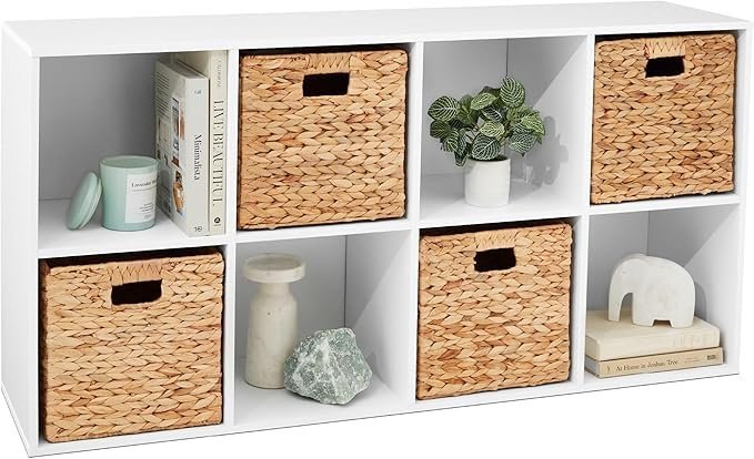 81DpqnUAzdL._AC_SX679_.jpg Best Choice Products 8-Cube Storage Organizer, 11in Shelf Opening, Bookcase, Display Shelf, Customizable w/ 3 Removable Back Panels – White