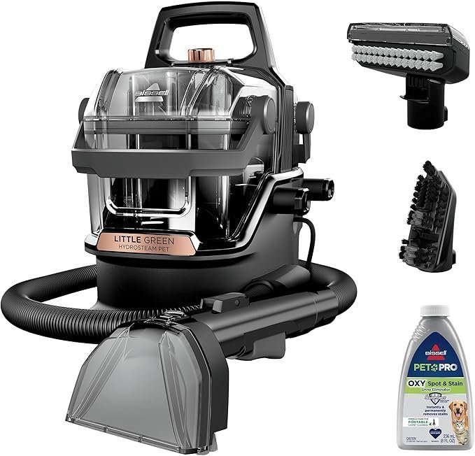 81LeGewL7iL._AC_SX679_-1.jpg BISSELL Little Green HydroSteam Multi-Purpose Portable Carpet and Upholstery Cleaner, Car and Auto Detailer, 3618