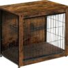 81M6TatVFDL._AC_SX679_.jpg DWANTON Dog Crate Furniture with Cushion, Wooden Kennel Table with Double Doors, Indoor Dog House, Small/Medium/Large/Extra Large Size, 27.2″ L, Rustic Brown