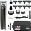 WAHL USA Stainless Steel Lithium Ion 2.0+ Slate Beard Trimmer for Men – Electric Shaver, Nose Ear Trimmer, Rechargeable All in One Men’s Grooming Kit – Model 9864