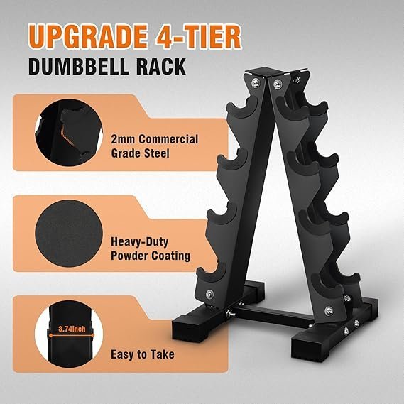 81bSVLNzxzL._AC_SX569_.jpg Fitvids Rubber Coated Hex Dumbbell Set with Storage Rack, 100/150/200/550 LB Hand Weight Set with Anti-Slip Grip for Home Gym