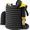 J&B XpandaHose 150ft Expandable Garden Hose – Ultra-Strong 3750D, 4-Layer Latex Core, Brass 3/4″ Connectors, 10-Pattern Nozzle & Storage Bag – Lightweight, Kink-Reducing, Leak-Resistant