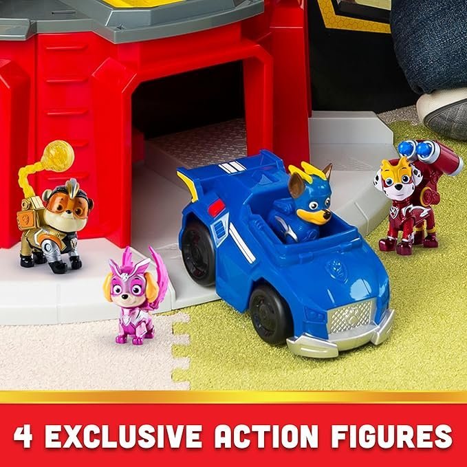 Paw Patrol, Mighty Lookout Tower with 4 Exclusive Bonus Action Figures, Toy Car, Lights and Sounds, Kids Toys for Ages 3 and up