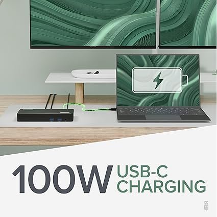 81qSk60MItL._AC_SX425_.jpg Plugable USB C Triple Display Docking Station | 100W PD, 3x HDMI (1x 4K 30Hz, 2x 1080p 60Hz), 6x USB 5Gbps Ports | Windows, macOS, ChromeOS Compatible – Enhance Productivity with Multi-Monitor Support