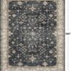 Black Farmhouse Washable 8×10 Area Rugs for Living Room, Bedroom, Dining Room Kitchen Table Rug for Under Table, Office, Dark Charcoal Tumble Stain Resistant Non-Slip Large Washable (8×10 Black/Multi)