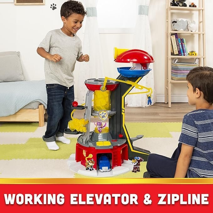 Paw Patrol, Mighty Lookout Tower with 4 Exclusive Bonus Action Figures, Toy Car, Lights and Sounds, Kids Toys for Ages 3 and up