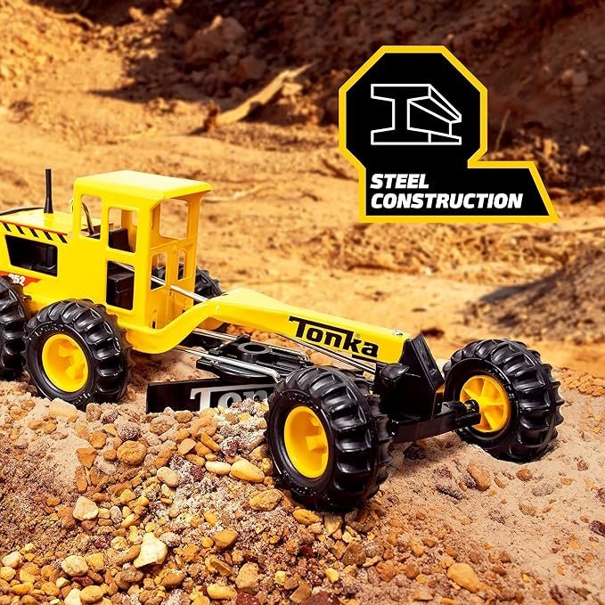 91Y6uSargvL._AC_SX679_-1.jpg Tonka Steel Classics Road Grader – Made with Steel & Sturdy Plastic, Yellow Toy Construction Truck, Boys and Girls, Kids, Toddlers, Ages 3+