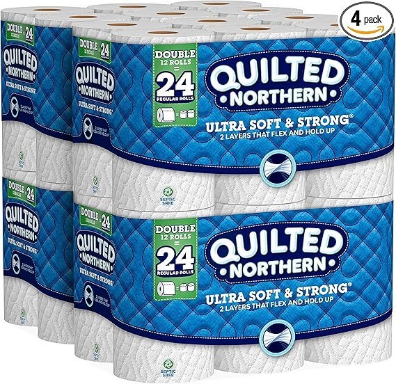 A1o0LHhK1cL._AC_SX569_PIbundle-4TopRight00_SH20_.jpg Quilted Northern Ultra Soft & Strong Toilet Paper, 48 Double Rolls, 48 = 96 Regular Rolls,12 Count (Pack of 4)