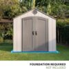 Lifetime Outdoor Storage Shed, 8 x 10 Foot, Gray