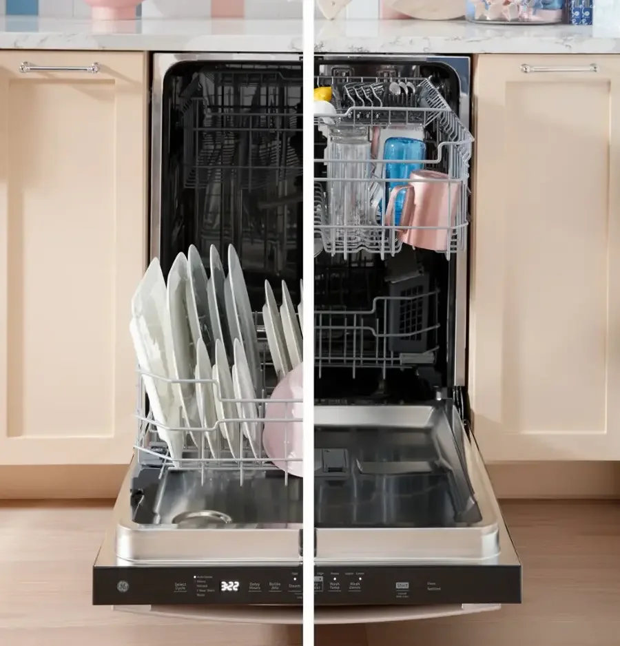 a2-24-1.webp GE – 24″ Front Control Built-In Tub Dishwashers with 3rd Rack, Sanitize Cycle and 47 dBA – Stainless Steels