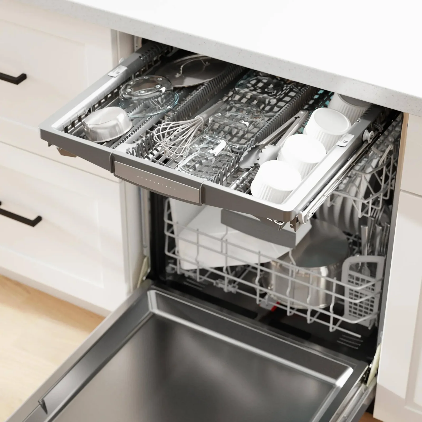 Bosch 800 Series 24 in. Top Control Smart Dishwashers with 42 dBa Sound Level, 3rd-Rack, CrystalDry & Pockets – Stainless Steel