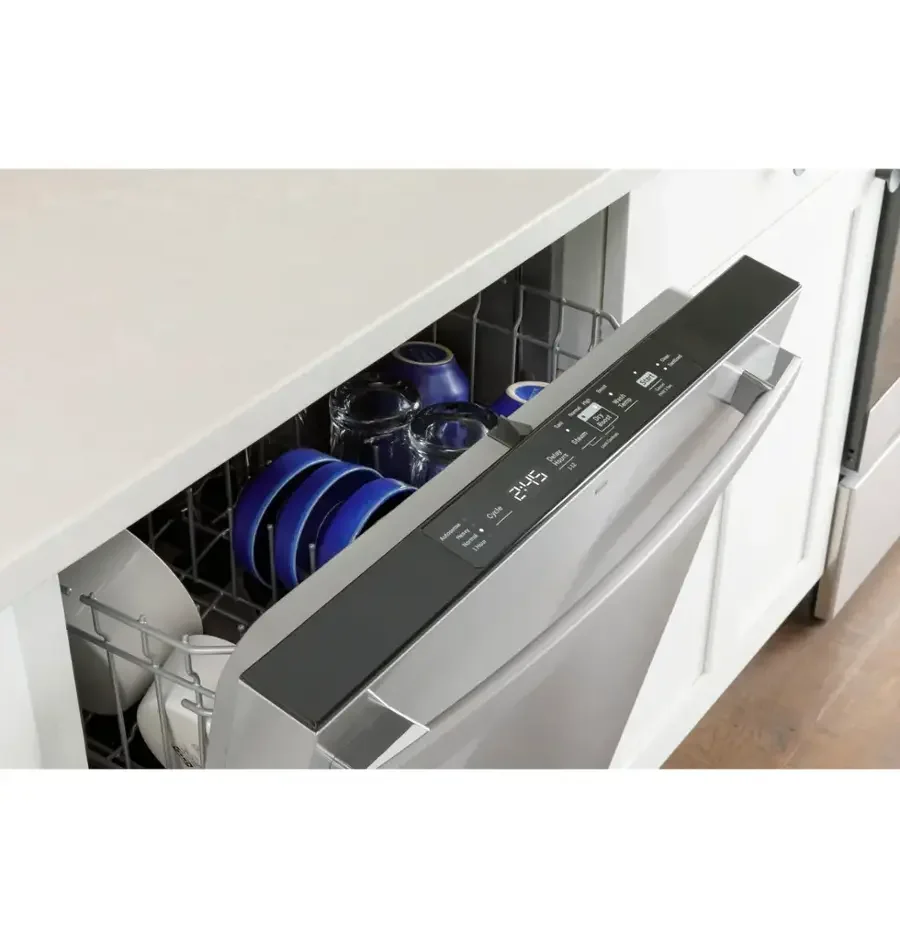 GE – 24″ Top Control Built-In Hybrid Tub Dishwashers with Dry Boost – Stainless Steels