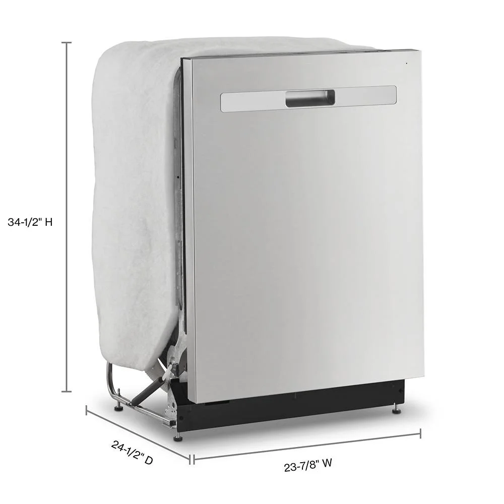 Whirlpool 24-inch Top Control Quiet Dishwashers with 3rd Rack Stainless Steels