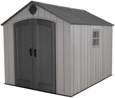 g1-26-1.webp Lifetime Outdoor Storage Shed, 8 x 10 Foot, Grays