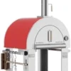 g1-4-1.webp Empava Pizza Oven with Open Shelf and Wheels for Outdoor Kitchen, Wood Fire for Grill & Camping Backyard Party in Stainless Steel, 38.6 Inch, Italian Red
