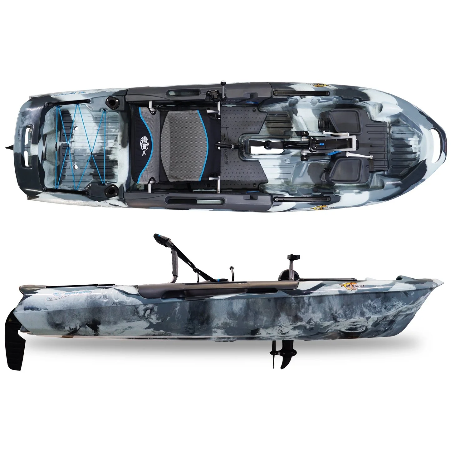 3 Waters Big Fish 108 Pedal Drive Kayak, Urban Camo