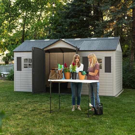 lifetime-garden-shed-legacy-15x8-60465.jpg Lifetime Legacy 15×8 Plastic Storage Shed Kit w/ Floor