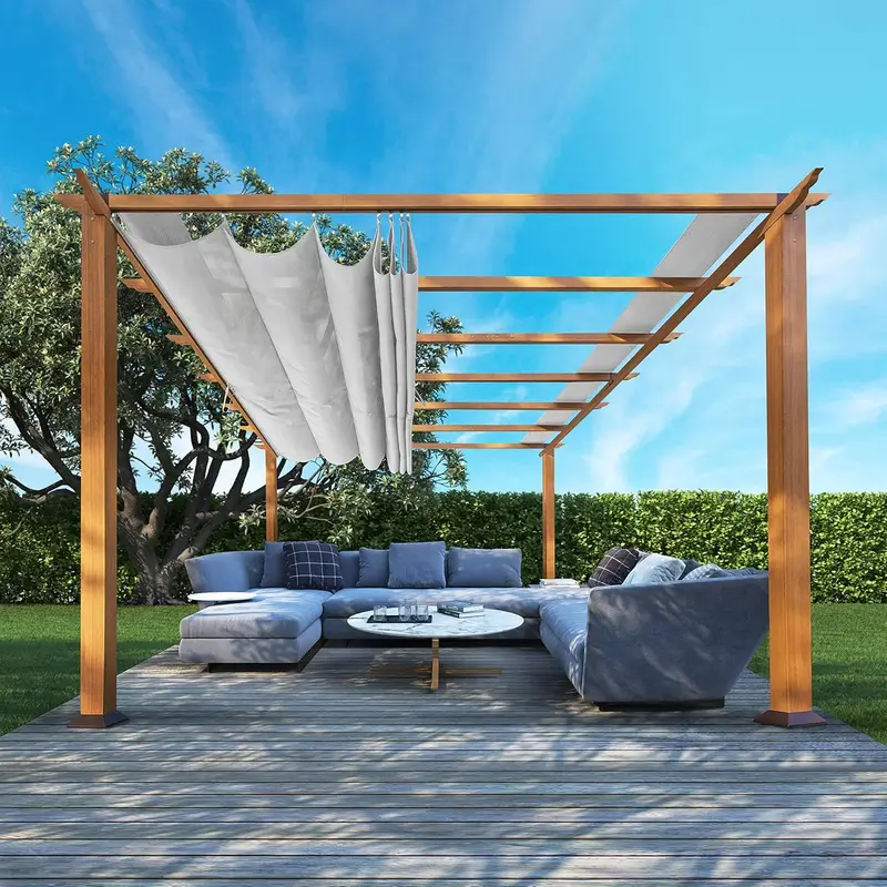 m1-7-1.webp Florence Aluminum Pergola with Canopy Paragons Outdoor