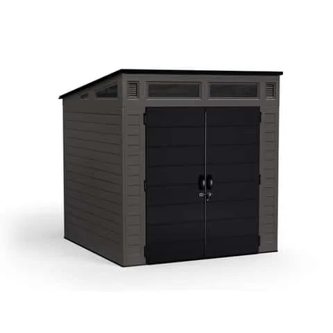 o1-22-1.webp Suncast Modernist 7 ft. x 7 ft. Resin Vertical Pent Storage Shed with Floor Kits