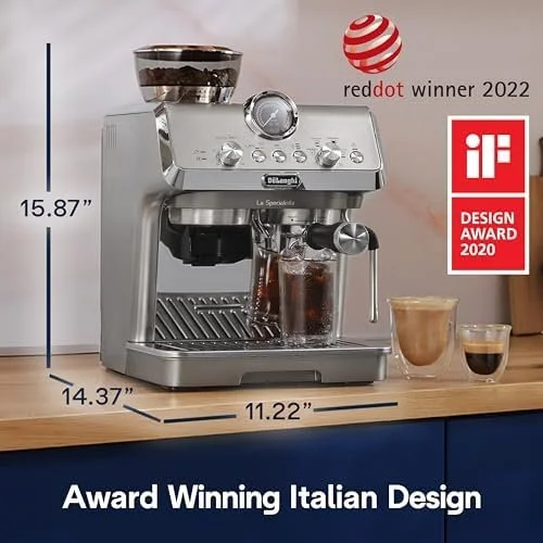 qwertyu77-1.webp De’Longhi La Specialista Arte Evo Espresso Machine – Compact Cold Brew Coffee Maker with Grinder, Milk Steam Wand/Frother & Tamping Tools – Home Barista Kit for Lattes, Cappuccinos, Iced Coffees
