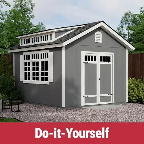 s2-16.webp Handy Home Products Windemere 10×12 Do-it-Yourself Wooden Storage Shed with Floor, Beiges