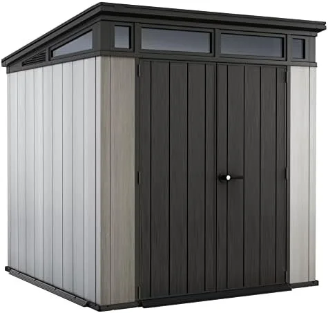 v1-21-1.webp Keter Outdoor Storage Sheds, for House, Patio & Yard, Plastic Resin, Artisan, 7×7 Ft, Gray