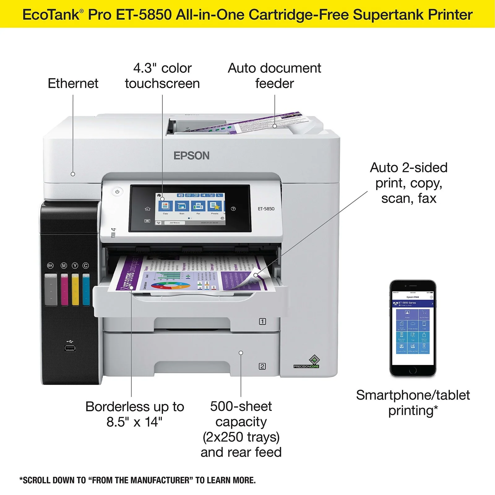Epson EcoTank Pro ET-5850 Color Lasers